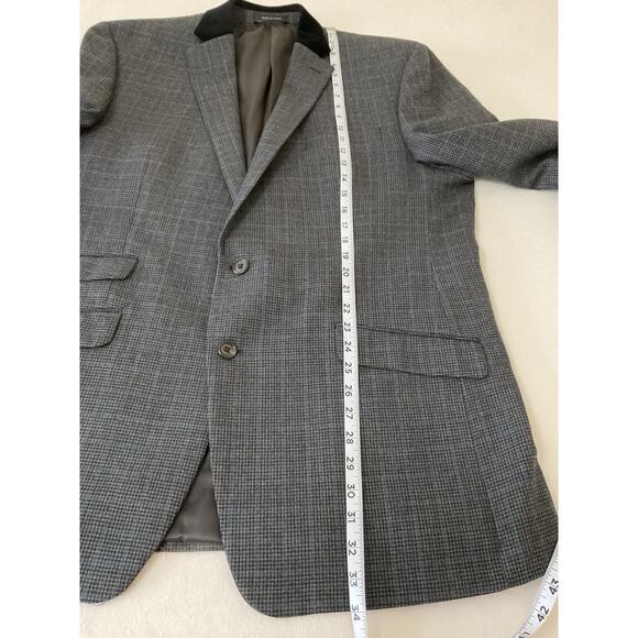Polo Ralph Lauren  46L Houndstooth 100% Wool 2 Button Blazer Jacket - Picture 14 of 15